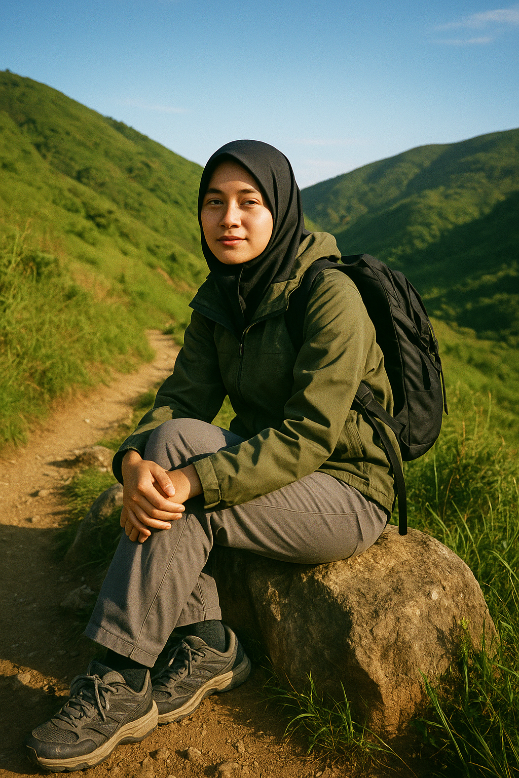 AI generated: A Muslimah's Outdoor Experience (ChatGPT Image - Landscapes)