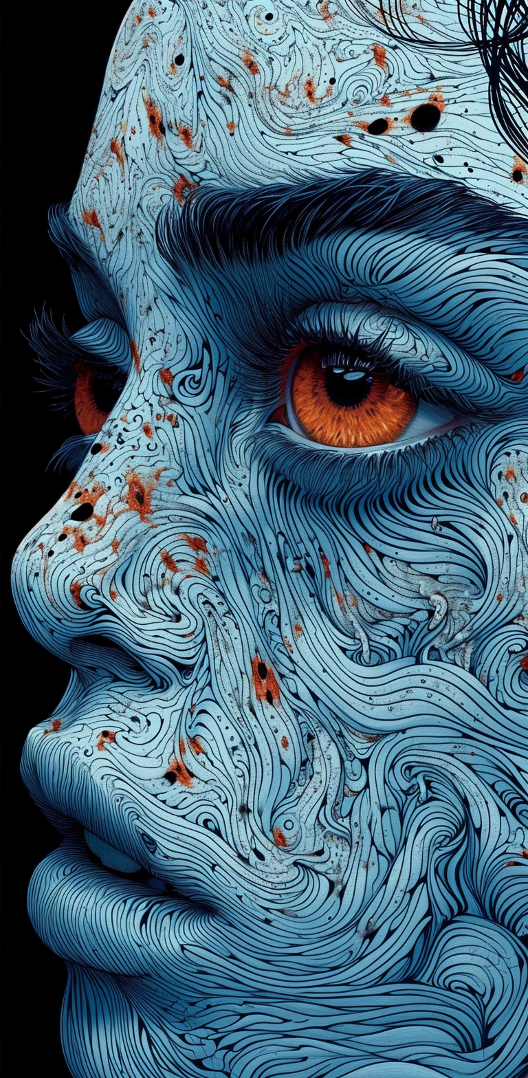 AI generated: Midjourney prompt: doodle art 3D, in the style of pop art-inspired po... (Midjourney - Portraits)