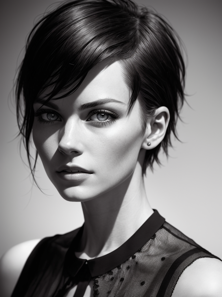 Stable Diffusion prompt: A dramatic portrait of a young w...