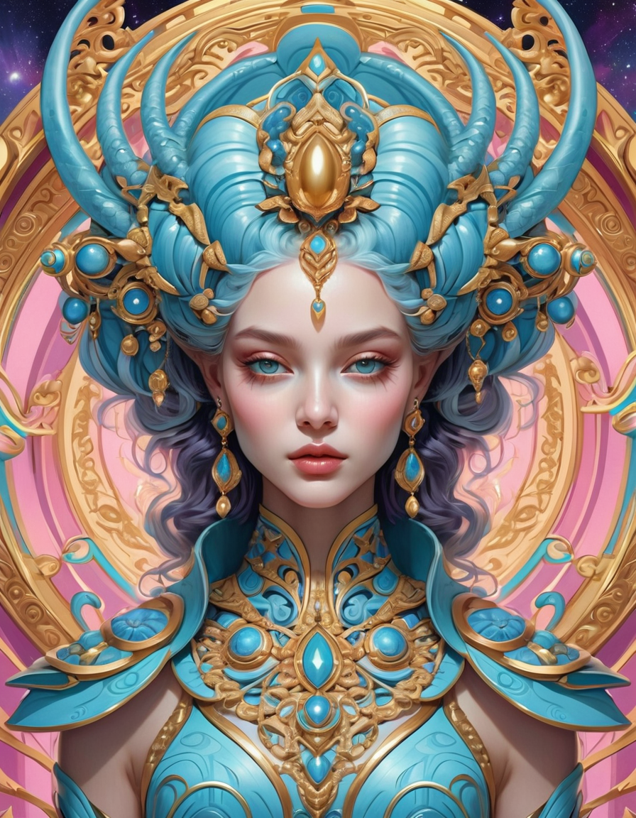 Stable Diffusion prompt: alien art and illustration, in t...