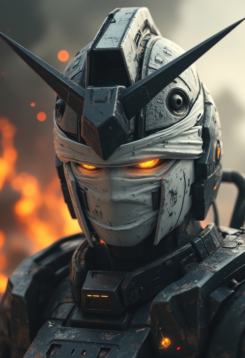 AI generated: FLUX prompt: aidmaMJ6.1, gundam counter terrorist from the vide... (FLUX - Portraits)