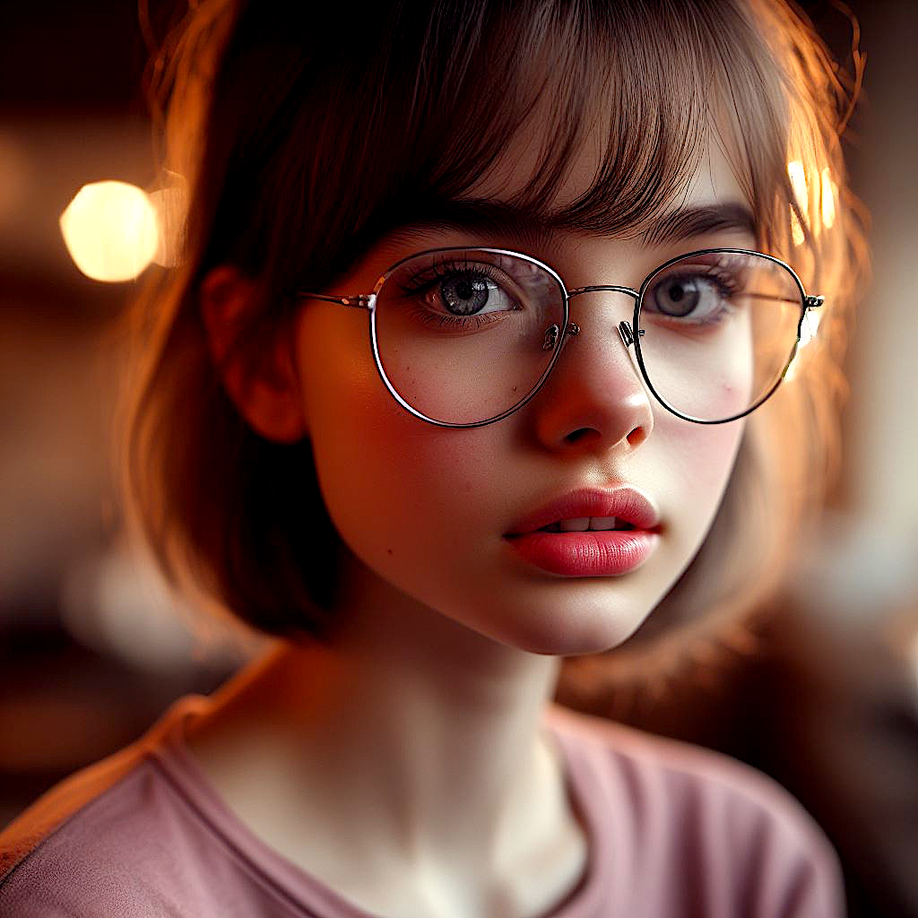 AI generated: Cool kids wear glasses (Realistic Vision V2.0 - Portraits)