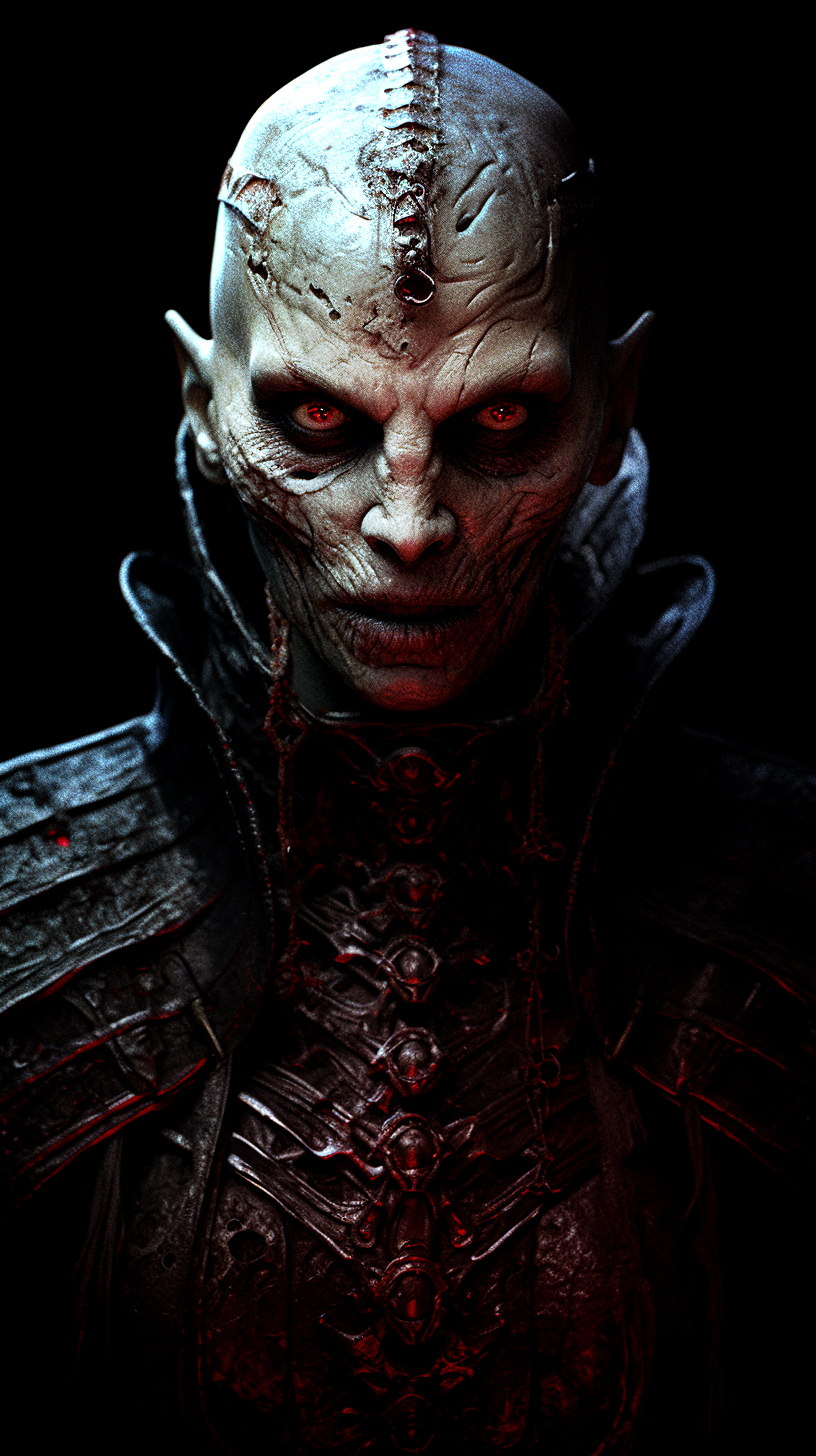 صورة مولدة بالذكاء الاصطناعي: The Strigoi Chronicles: Grand Elder (نموذج Midjourney - Character Design)
