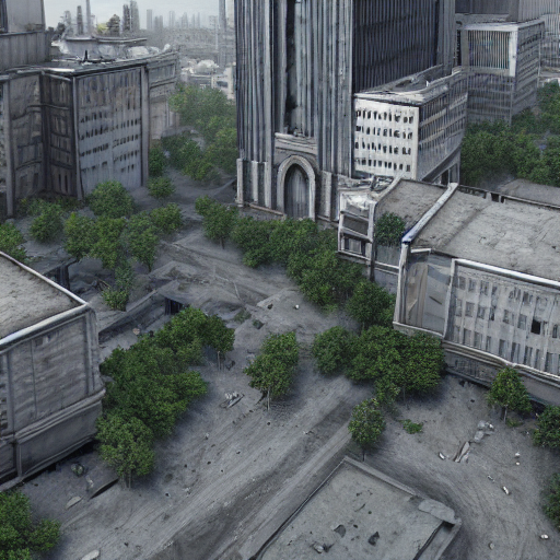 Stable Diffusion prompt: a deserted city, empty buildings...