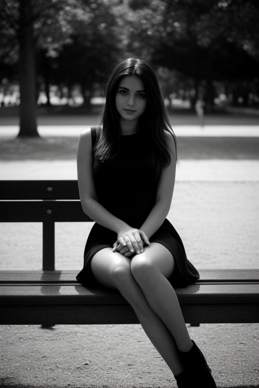 صورة مولدة بالذكاء الاصطناعي: Marianne: The Lady at the Park (نموذج Stable Diffusion - تصوير فوتوغرافي)