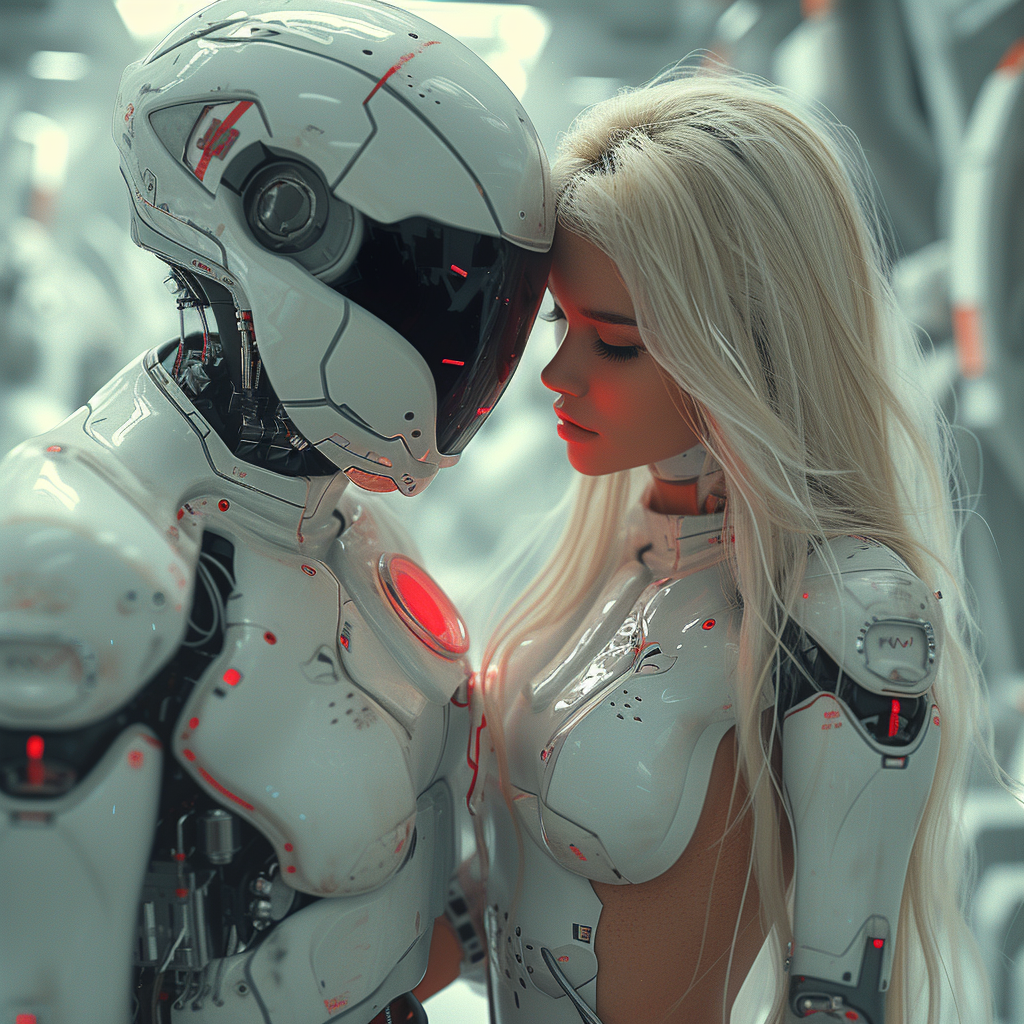 AI generated: Futuristic couple (Midjourney - Portraits)