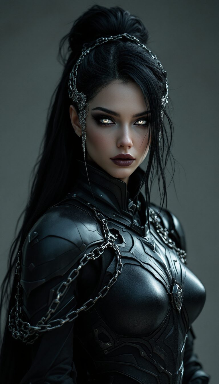 AI generated: FLUX prompt: An ultra-realistic, full-body portrait of a captiv... (FLUX - Portraits)
