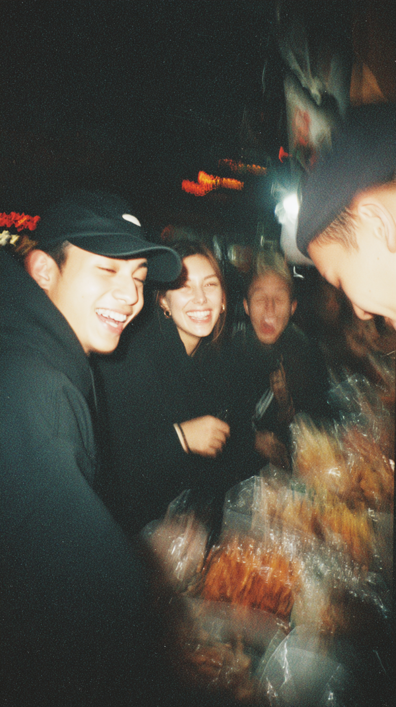 Midjourney Shatter prompt: flash photography, night street snap, disposable c... - Midjourney Shatter