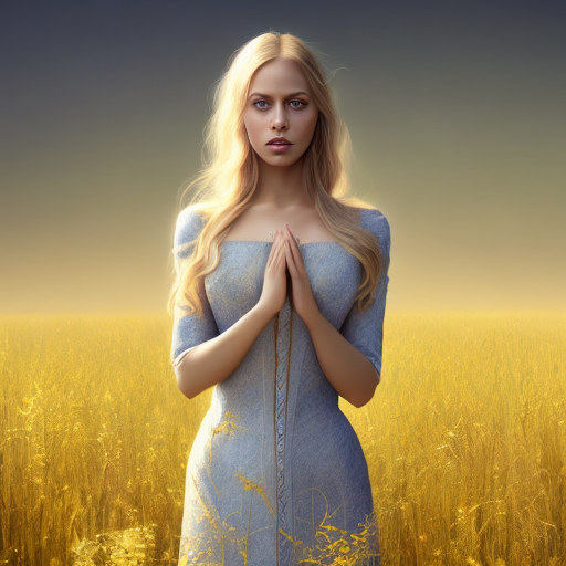 صورة مولدة بالذكاء الاصطناعي: Openjourney prompt: full length portrait of a beautiful blond woman, s... (نموذج Openjourney - صور شخصية)