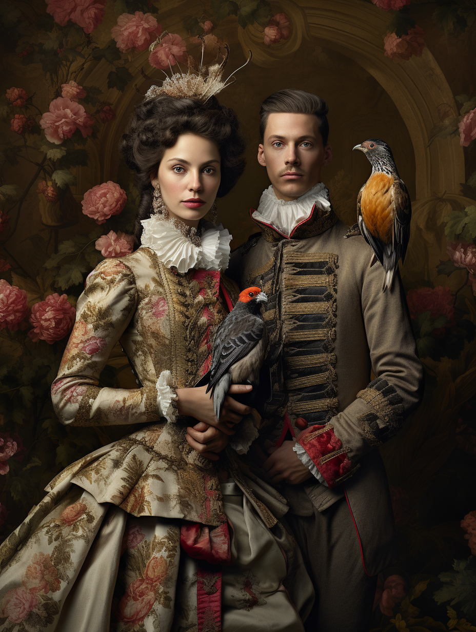 AI generated: Portrait in Baroque style (Midjourney - Fashion)