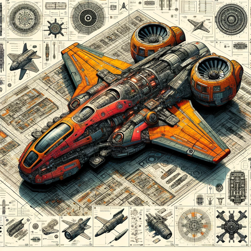 AI generated: Voyager Blueprint: Craft of Tomorrow (ChatGPT Image - Logo Icon Design)