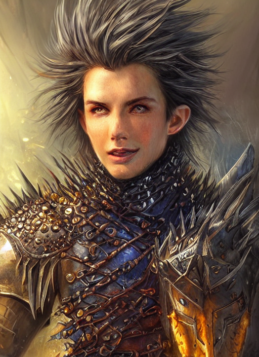 Stable Diffusion prompt: human spiky hair, ultra detailed...