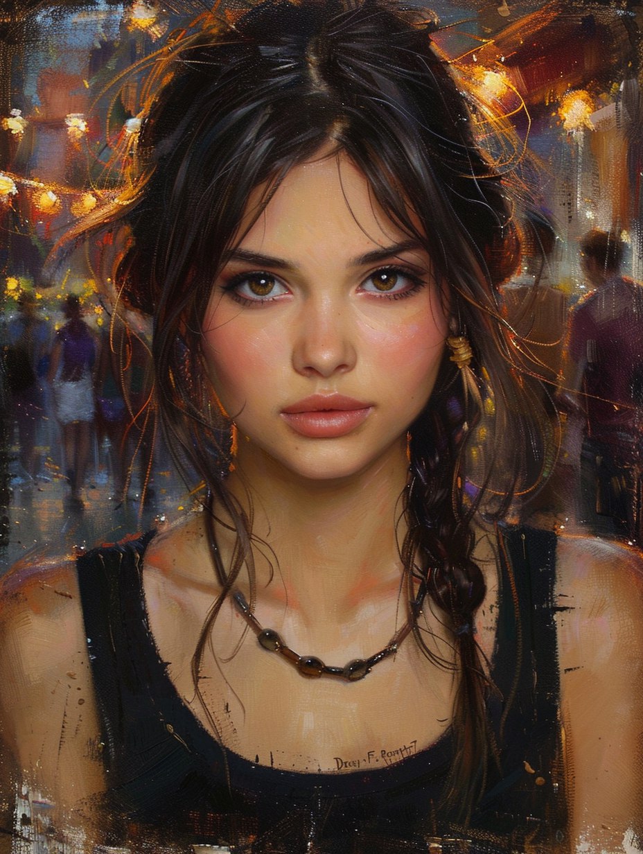 صورة مولدة بالذكاء الاصطناعي: Midjourney prompt: realistic Oil painting in the style of casey baugh... (نموذج Midjourney - صور شخصية)