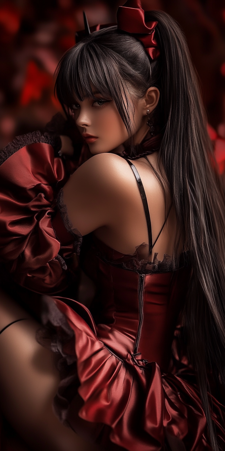 AI generated: Midjourney prompt: rin tosaka --v 6.1 --style raw (Midjourney - Concept Art)