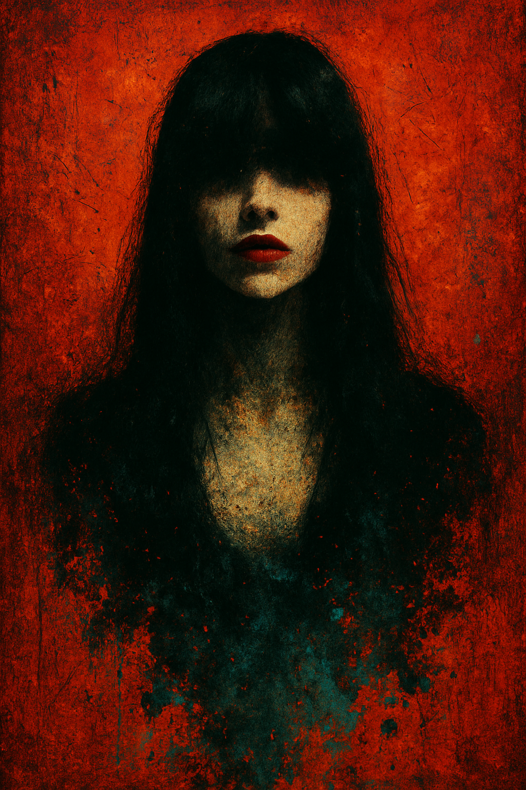 AI generated: ChatGPT Image prompt: A dramatic portrait of a mysterious woman with lon... (ChatGPT Image - Portraits)