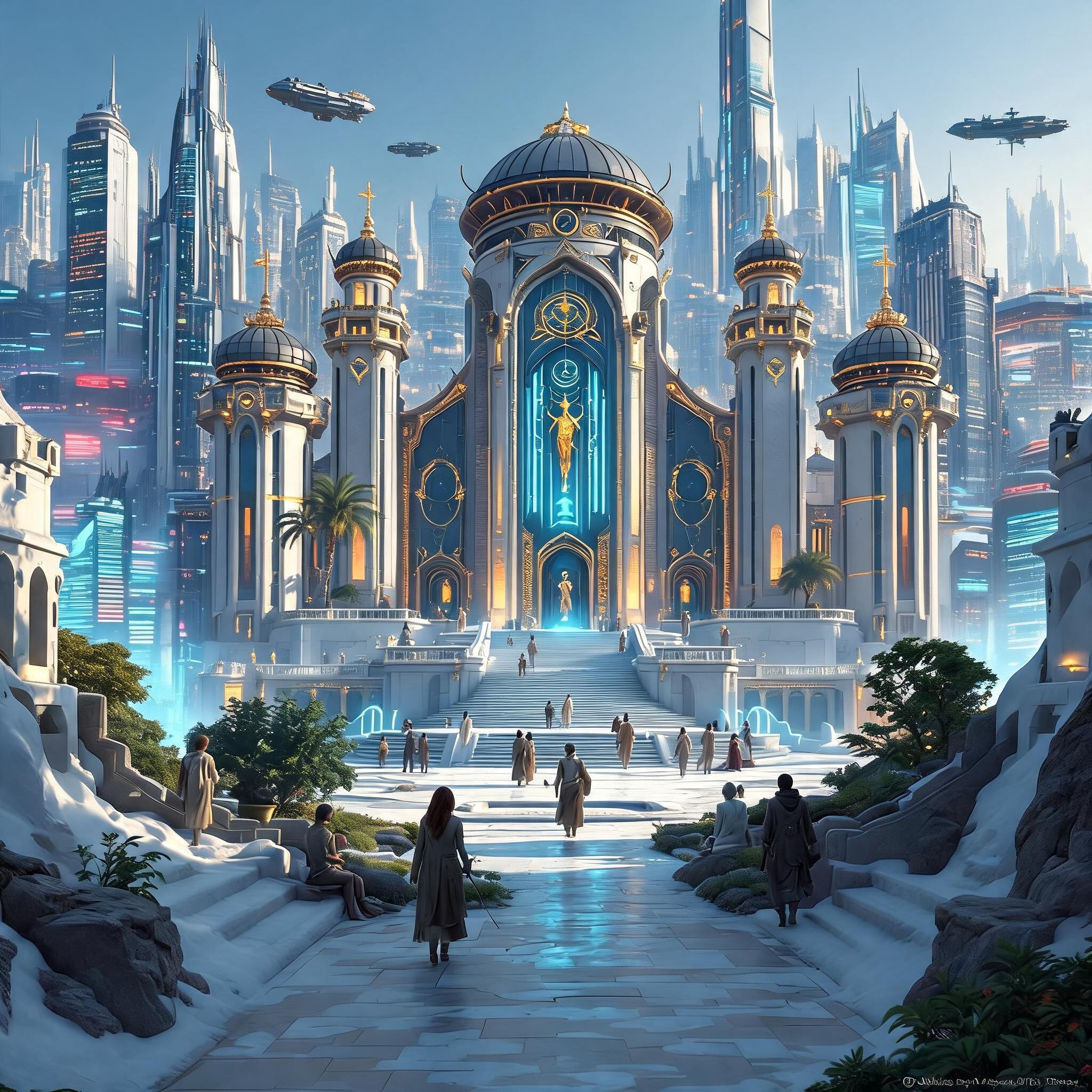 صورة مولدة بالذكاء الاصطناعي: Seedream 5 prompt: Create an image of a futuristic Central Mega City.... (نموذج Seedream 5 - فن مفاهيمي)