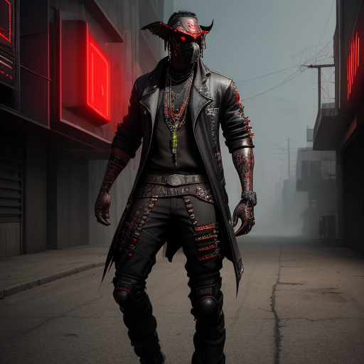 DreamShaper prompt: angry black male rapper, red eyes, po...