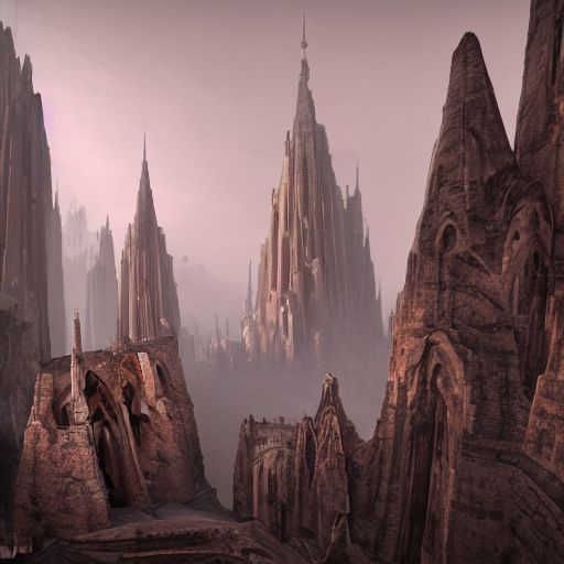 Stable Diffusion prompt: stunning city of stone inside a ...