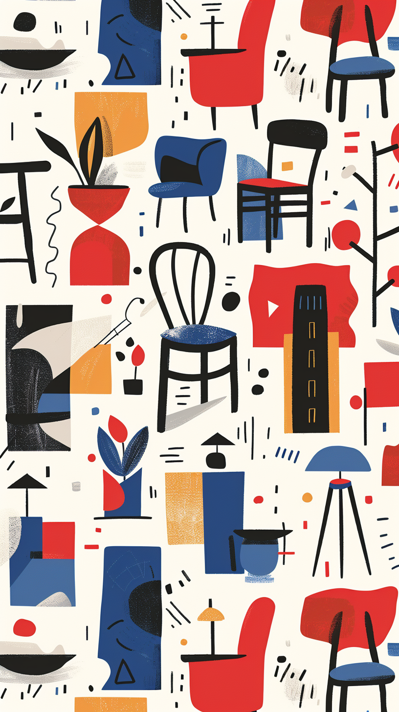 AI generated: Midjourney prompt: pattern illustration, inspired by art, bold, simpl... (Midjourney - Logo Icon Design)