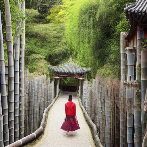 Stable Diffusion prompt: Photo of a Chinese courtyard in ...