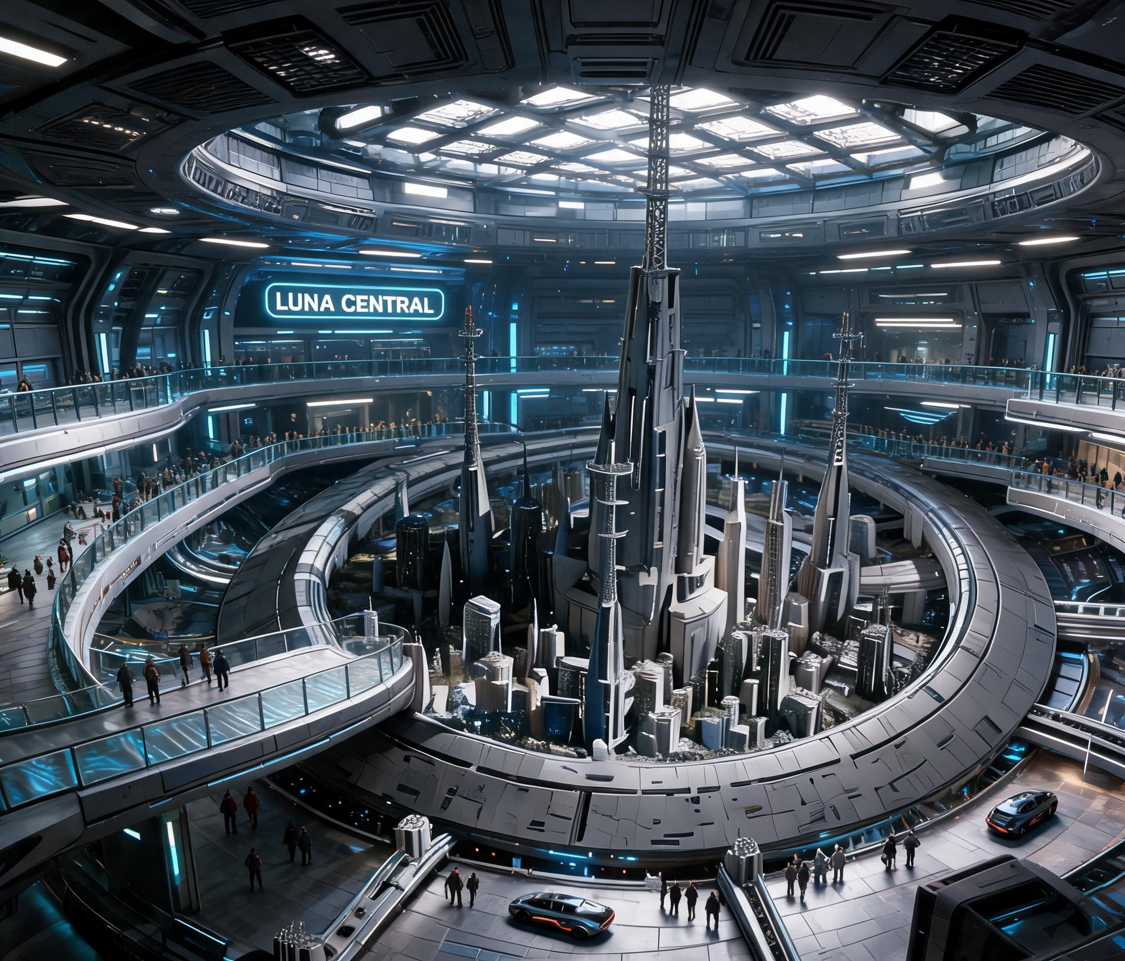 AI generated: Seedream 5 prompt: Create an image of a futuristic interior of Luna C... (Seedream 5 - Concept Art)