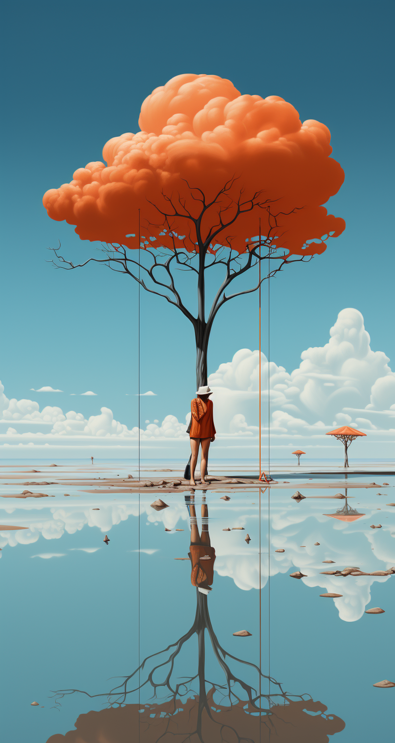 AI generated: Midjourney prompt: Surrealism Simplicity --ar 68:128 --stylize 750 -- (Midjourney - Concept Art)