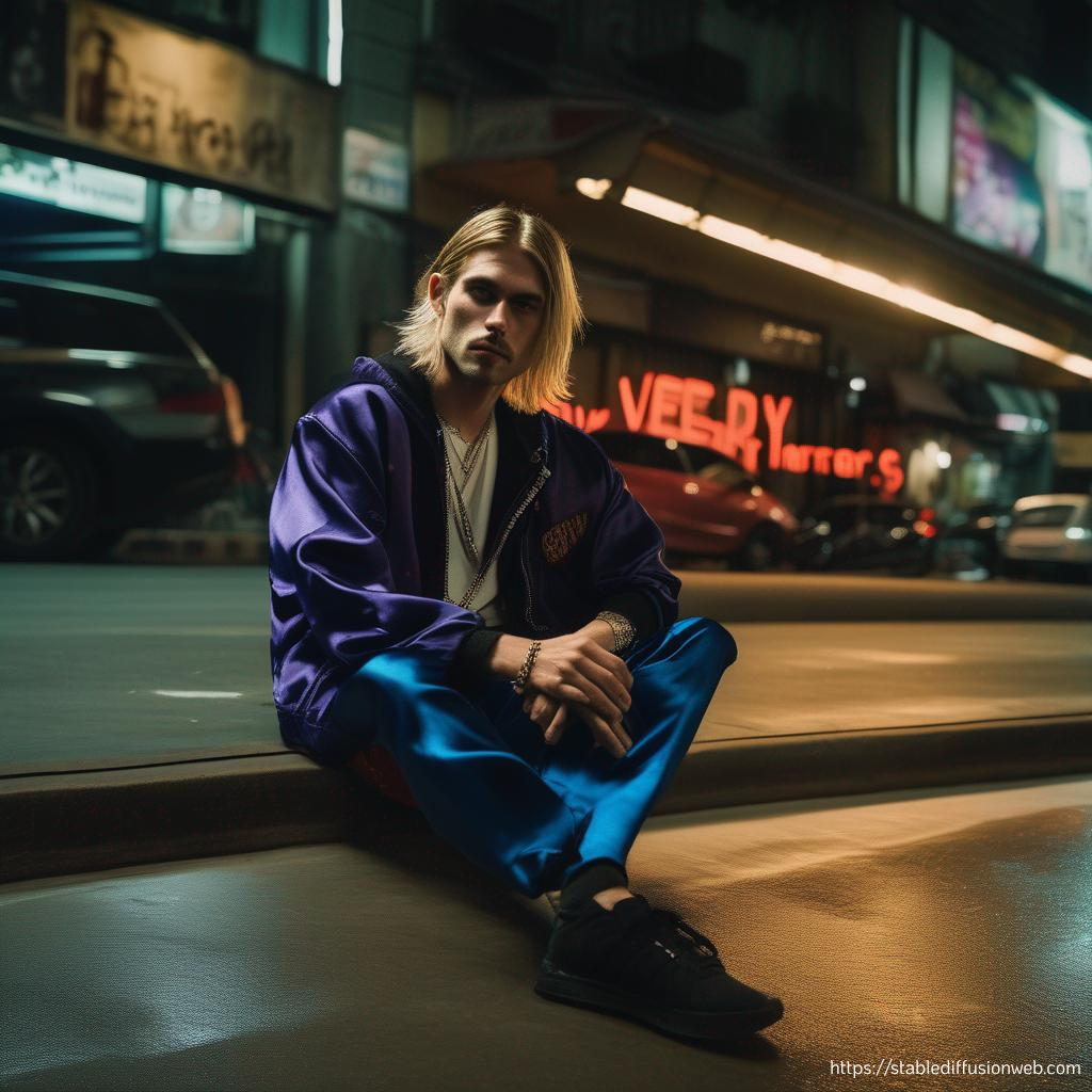 Stable Diffusion prompt: the model crafty kurt cobain wear a Vetements jack... - Stable Diffusion