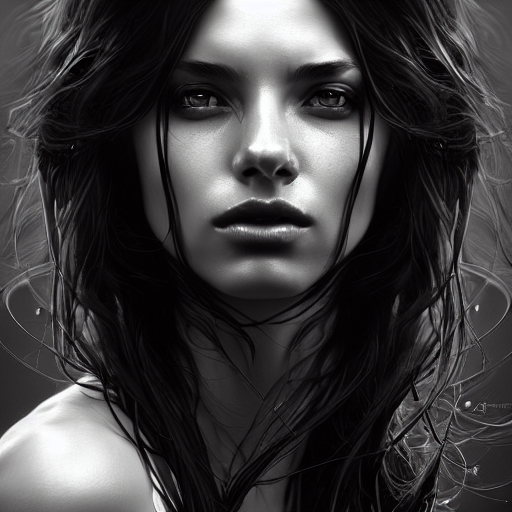 Stable Diffusion prompt: A black and white portrait of a ...