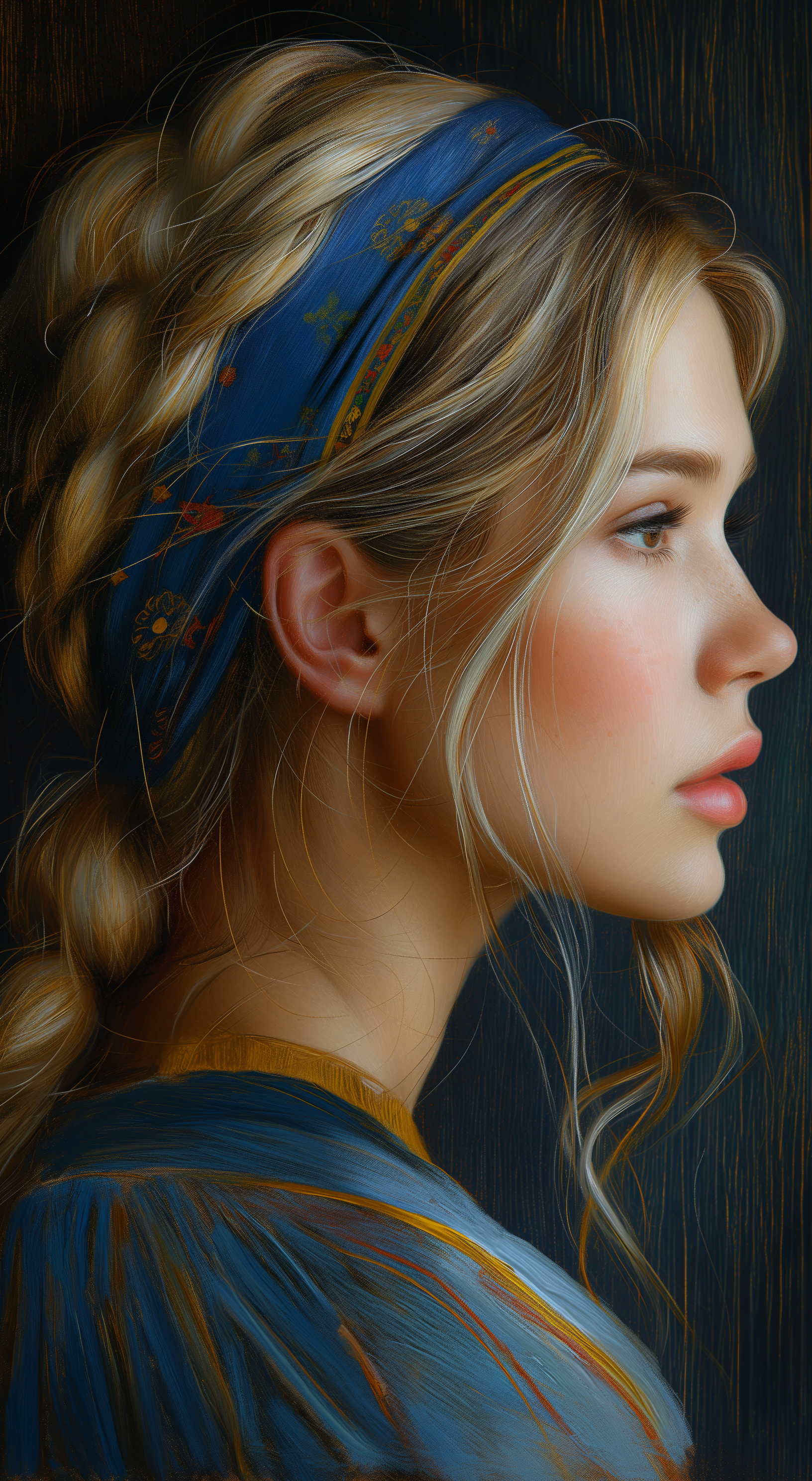 Midjourney prompt: oil painting of a beautiful woman, in the style of... - Midjourney