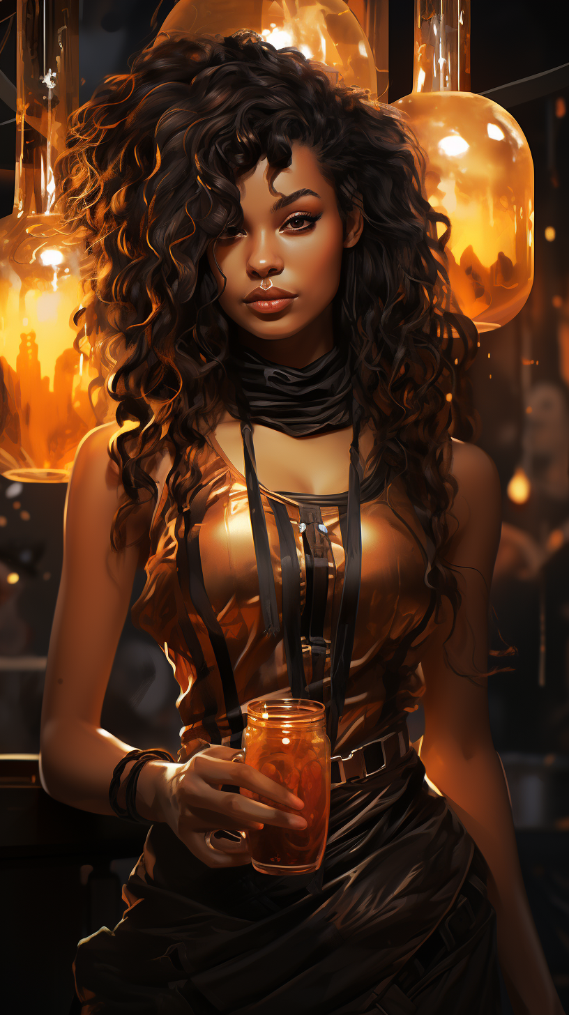AI generated: Midjourney prompt: drink your java screenshot 3, in the style of surr... (Midjourney - Portraits)