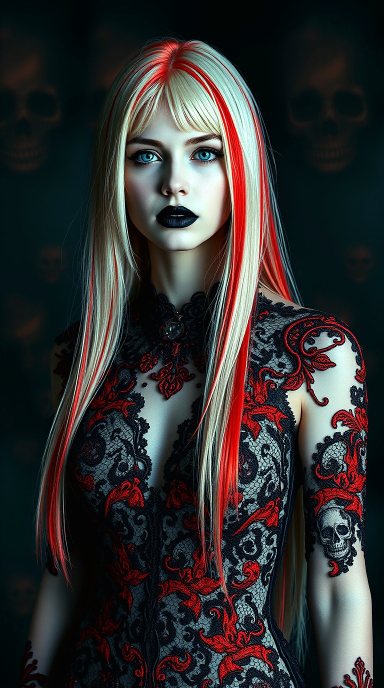FLUX prompt: A hyper realistic, full body photo of a very pale ... - FLUX