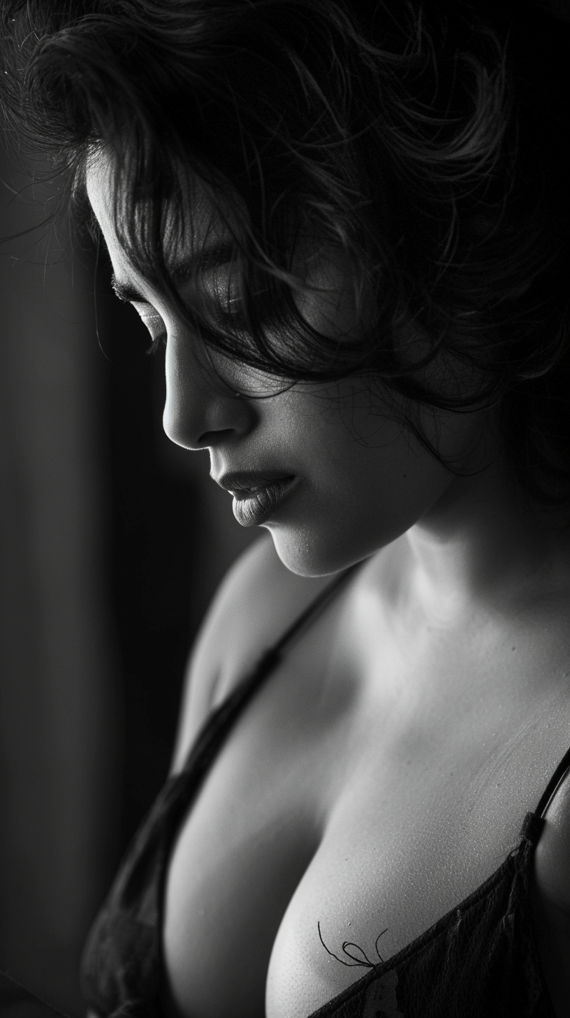 Midjourney prompt: a portrait of natural beauty, the farewell, longin... - Midjourney