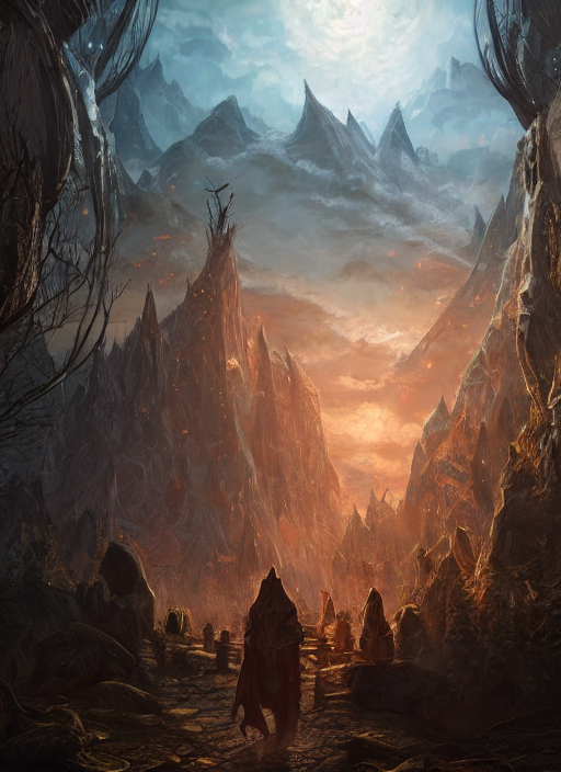 Stable Diffusion prompt: night village, ultra detailed fa...
