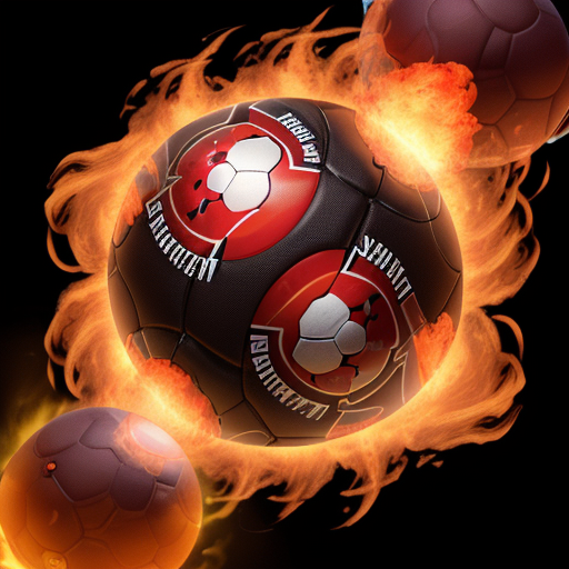 DreamShaper prompt: american footballist with flaming american balls::... - DreamShaper