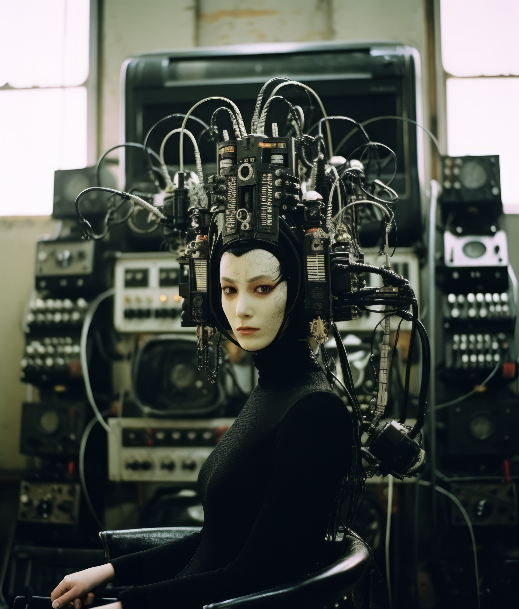 AI generated: Witchcore operator (Midjourney - Fashion)