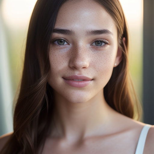 AI generated: Stable Diffusion prompt: portrait of a young girl, very few light freckles ... (Stable Diffusion - Portraits)