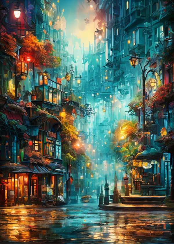 صورة مولدة بالذكاء الاصطناعي: Deliberate prompt: mj, digital art with vibrant colors and shapes, a ... (نموذج Deliberate - فن مفاهيمي)