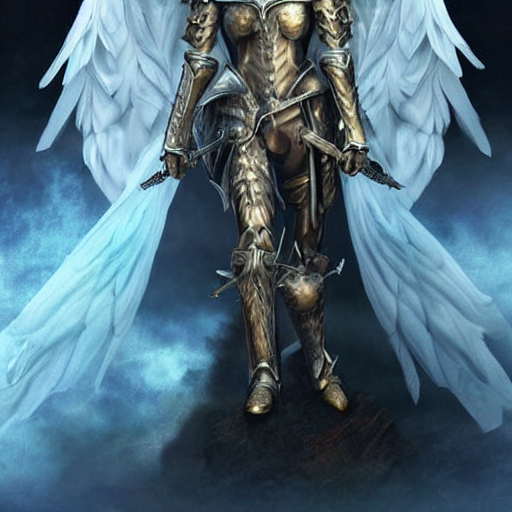 Stable Diffusion prompt: ethereal female warrior archange...