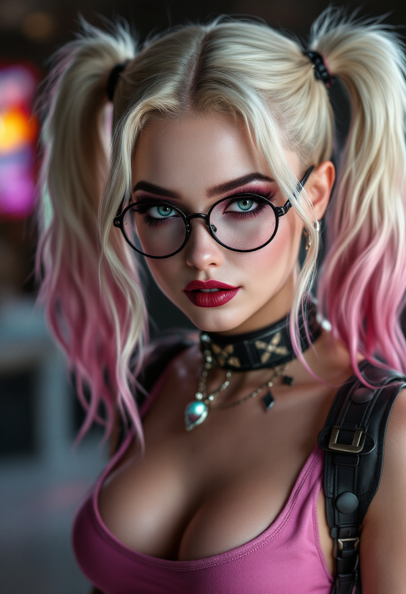 صورة مولدة بالذكاء الاصطناعي: FLUX prompt: Photo of a ultra realistic of Harley Quinn , very ... (نموذج FLUX - صور شخصية)