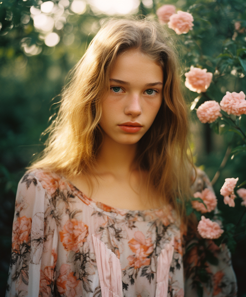 AI generated: Midjourney prompt: Kodak disposable camera photo of slavic 19 years o... (Midjourney - Photography)