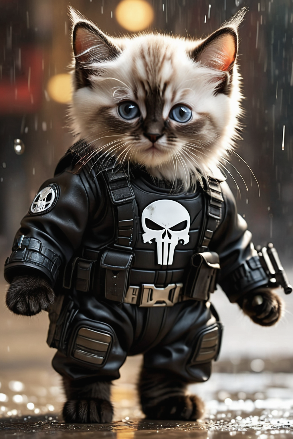 AI generated: the cute punisher (Stable Diffusion - Photography)