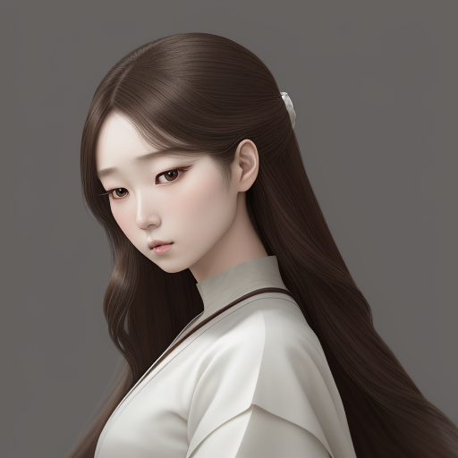 DreamShaper prompt: woman with beautiful long brown hair,...