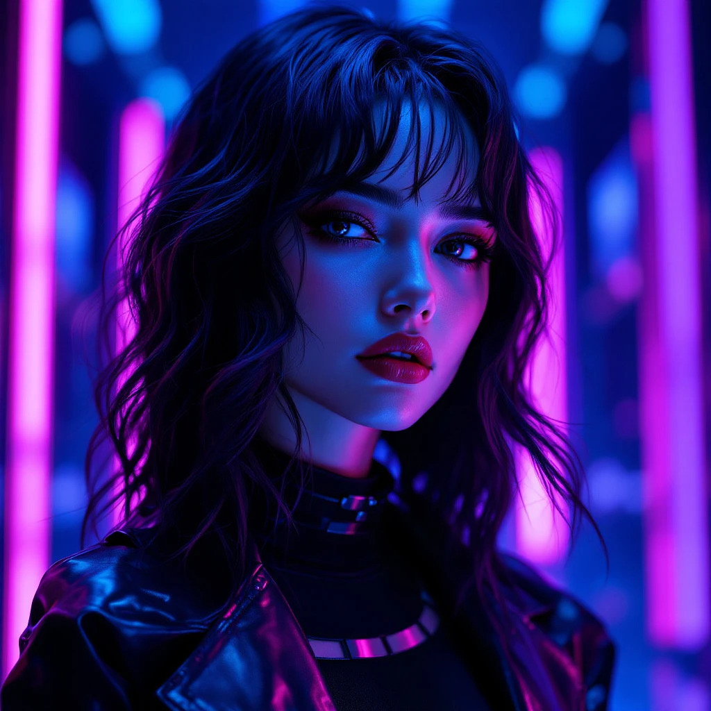 AI generated: Stable Diffusion prompt: A confident K-pop idol named Rina with long straig... (Stable Diffusion - Fashion)