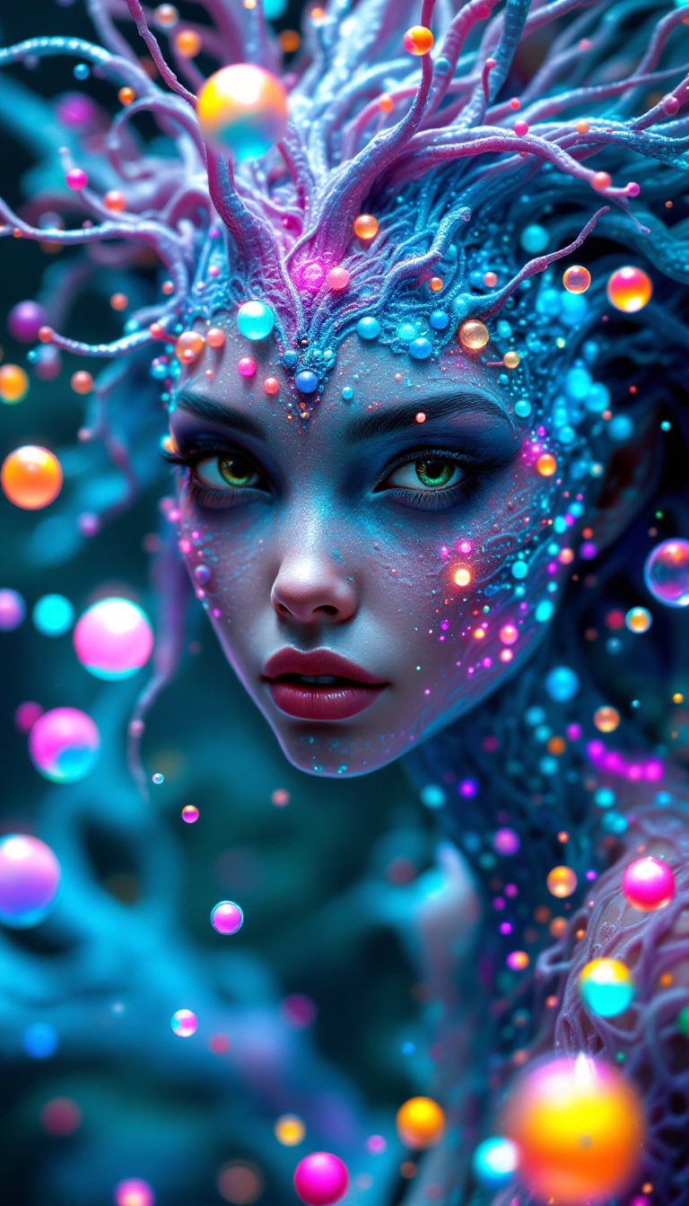 Alien Picture Reealistic Princess FLUX prompt: Surreal 4k painting of an alien princess wit...