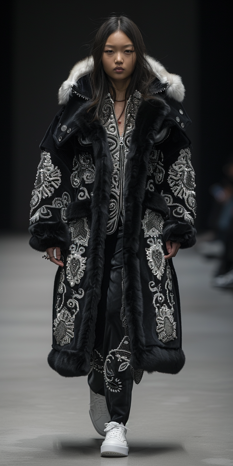 Midjourney prompt: Vogue Runway, full body portrait of an Asian femal... - Midjourney