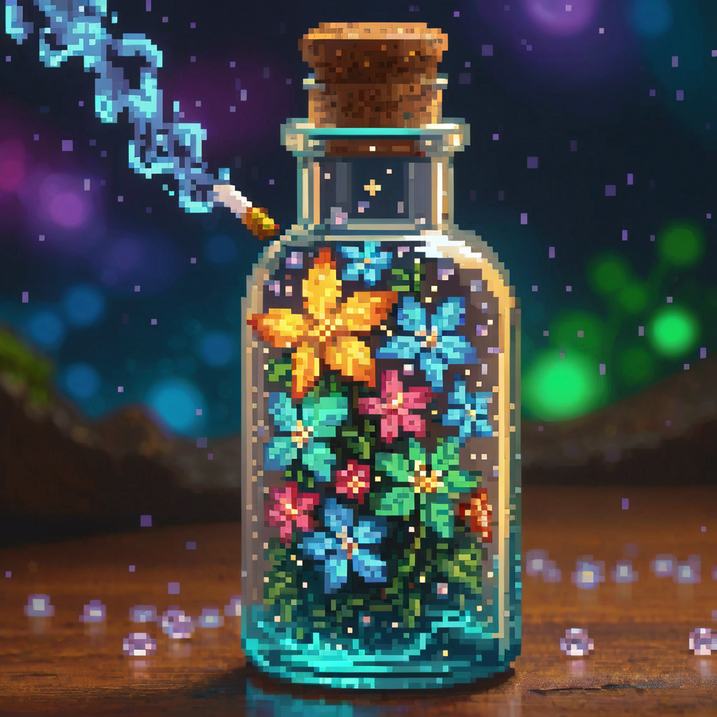 Stable Diffusion prompt: Delicate magical fairy dust in a...