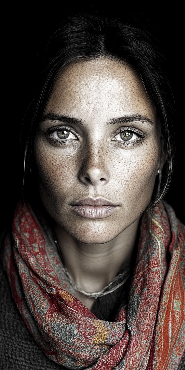 Midjourney prompt: Photograph of a woman, in the style of Richard Ave... - Midjourney