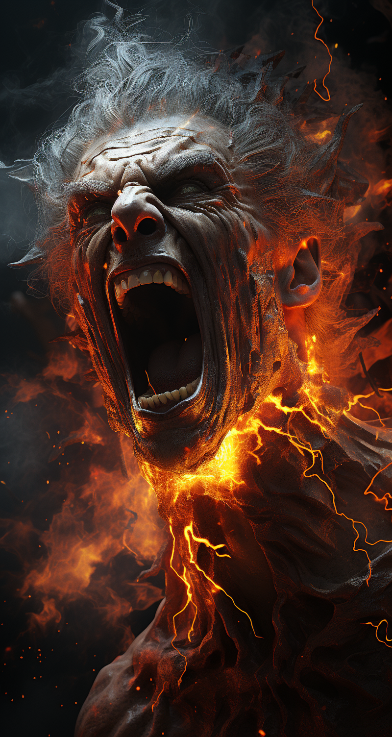 AI generated: Midjourney prompt: anger --ar 68:128 --s 750 --v 5.2 (Midjourney - Concept Art)