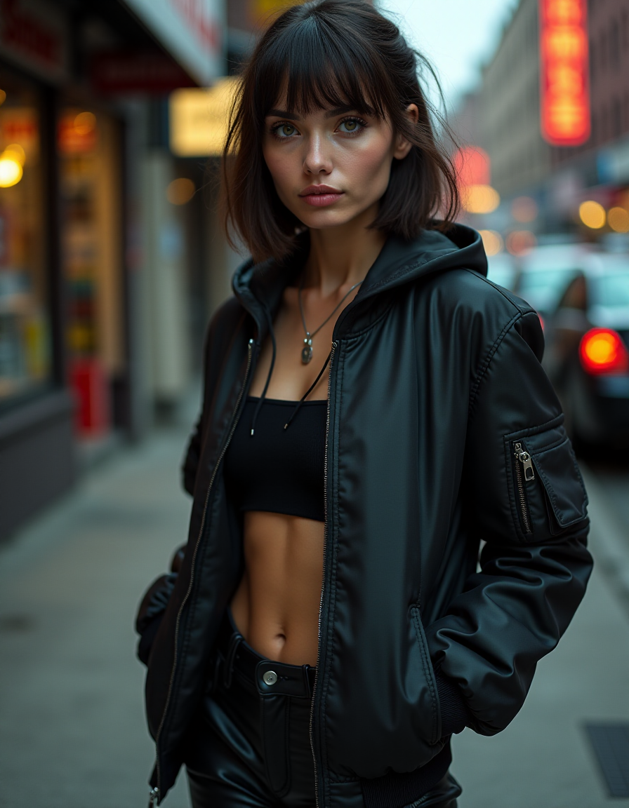 AI generated: FLUX prompt: landscape photography full body photo of a 24-year... (FLUX - Fashion)