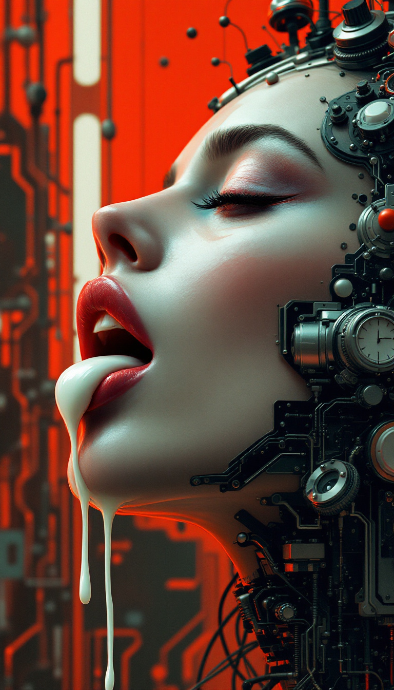 FLUX prompt: A side view face of a beautiful European woman in ... - FLUX